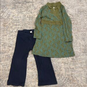 Tea Collection Green and Navy Kids Matching Set